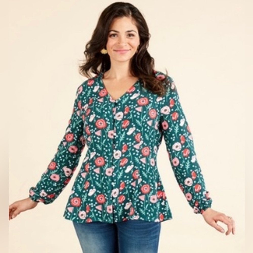 Matilda Jane Womens yesteryear tunic blouse Sz small